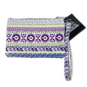 Purple Blue Green Wristlet